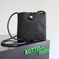 BV Tosca Bag 17cm Black Intrecciato Leather GHW