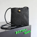 BV Tosca Bag 17cm Black Intrecciato Leather GHW