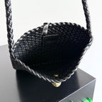 BV Tosca Bag 17cm Black Intrecciato Leather GHW
