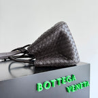 BV Basket Handbag 31cm Chocolote Intrecciato Leather