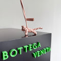 BV 25 Woven Kitten Charm Pink leather