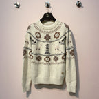 Chanel 25 Coco Sweater White mix Colors Cashmere 320074