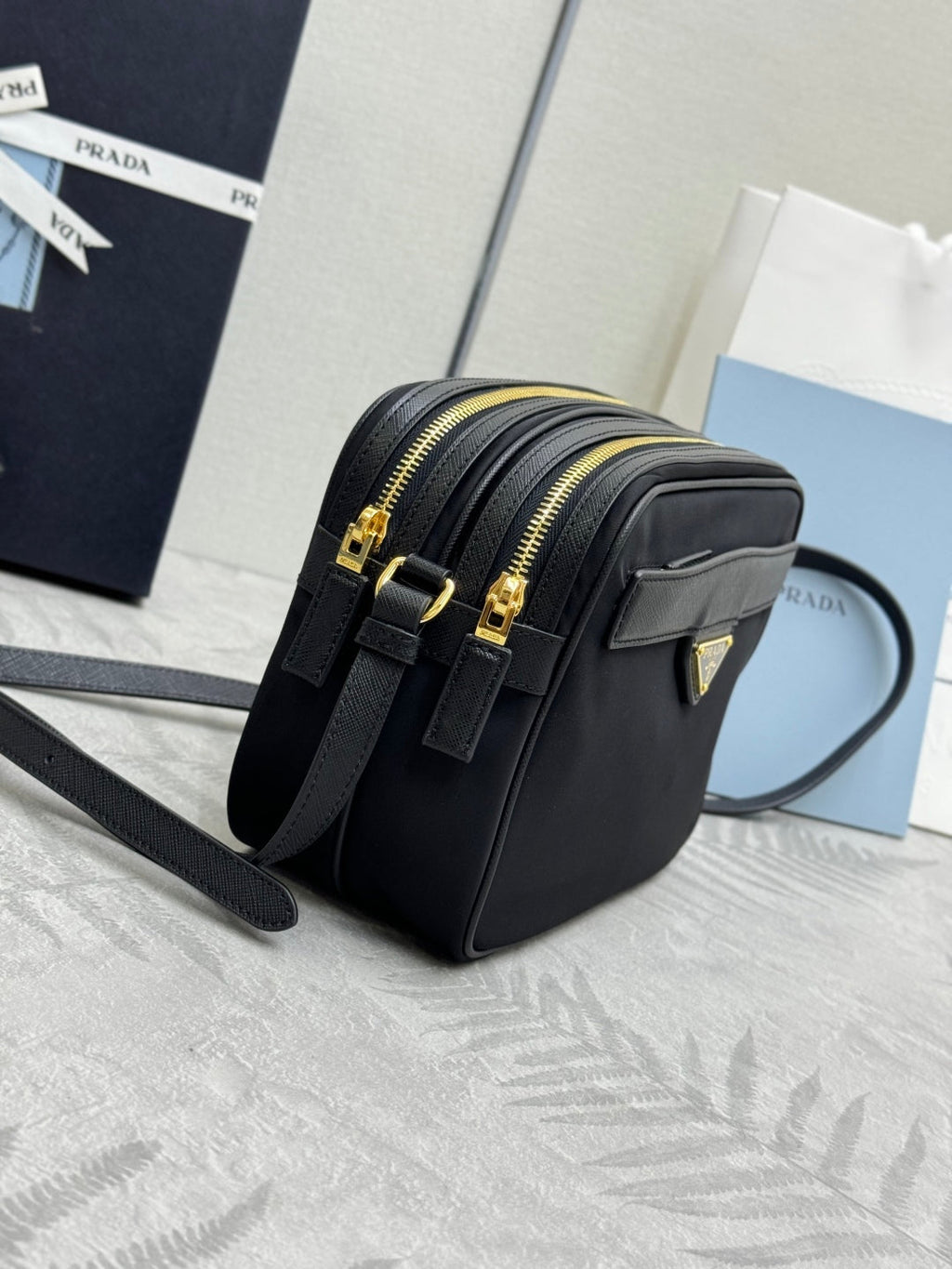 Prada Re-Edition 1978 Shoulder Bag 21cm Black Re-Nylon& Saffiano Leather