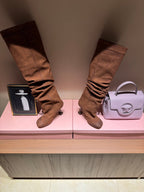Loewe Toy Over Boots Brown Suede 524996