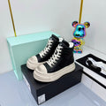 Chanel 25 High Sneaker Black White Cowhide 469784