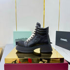 Chanel 2025 High-Top Sneakers Black White Cowhide 469786