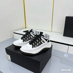 CC 25 Boutiques Sneaker Black White Suede Fabric