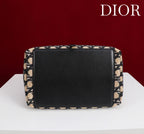 CD Toujours Small Bag 23 Diamond Black Beige Leather 280283