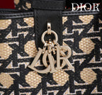 CD Toujours Small Bag 23 Diamond Black Beige Leather 280283