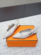 HM Lover Slingback Taupe Grey Calfskin 461887