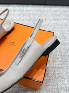 HM Lover Slingback Taupe Grey Calfskin 461887