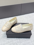 CC Espadrilles Beige Tweed 653920