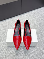 The Row Viv Kitten Pumps 3.5cm Red Sheepskin 451301