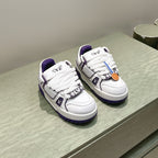 LV Trainer Maxi Sneakers White mix Purple Purple Calf Leather 515189