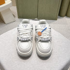 LV Trainer Maxi Sneakers White mix Gray Calf Leather 515190
