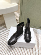 YSL 2025 High-top Loafer Black Calfskin 569419