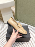 CC 26SS Loafers 3cm Beige Cowhide 653490