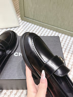 CC 26SS Loafers 3cm Black Glossy Cowhide 653493