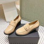 CC 26SS Loafers 6cm Beige Cowhide 653496