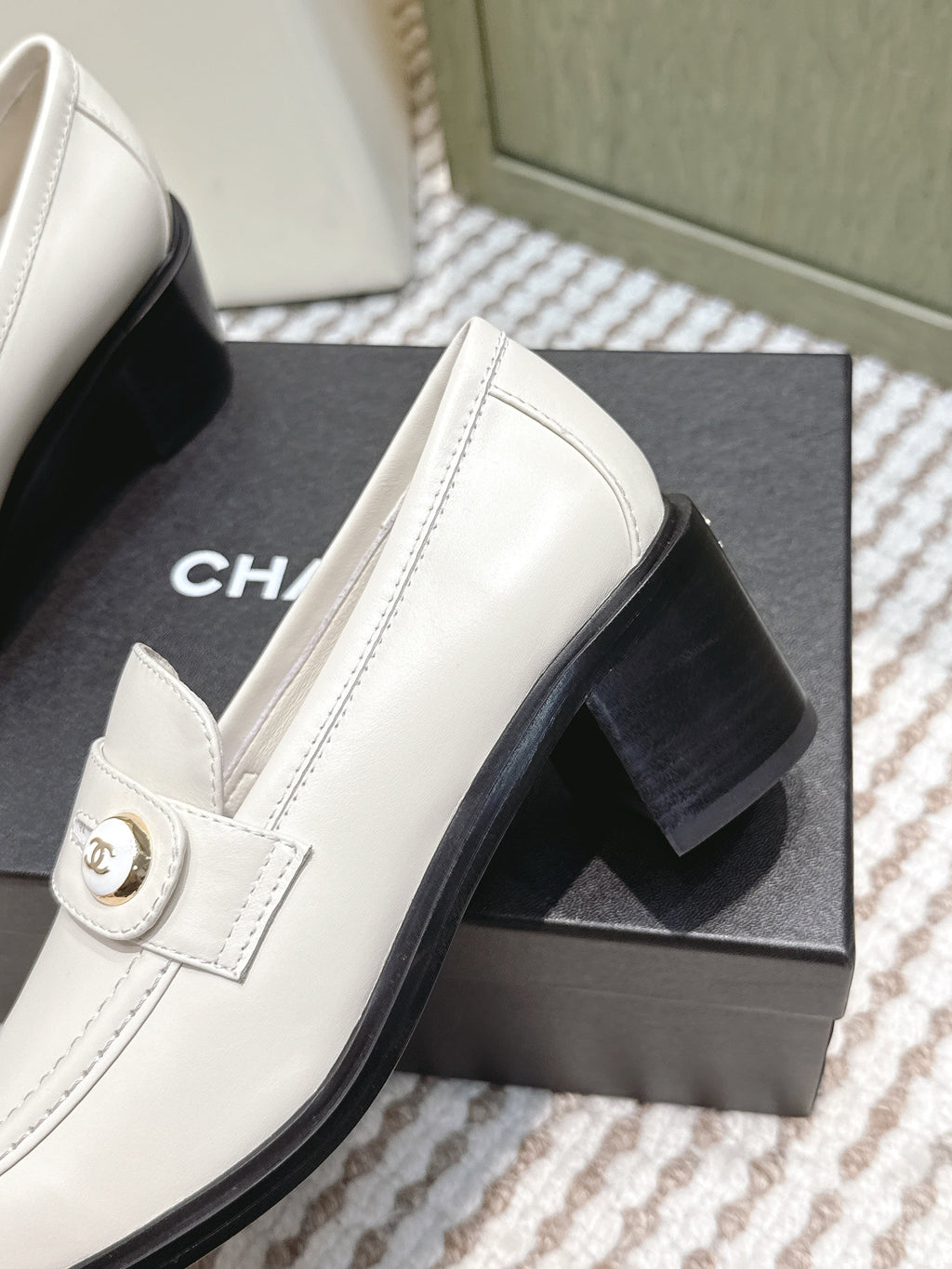 CC 26SS Loafers 6cm White Cowhide 653499