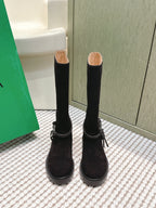 BV James Long Boot Black Suede 548533