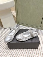 CC 25s AW Ballet Flat Sliver Sequin Woven 612350