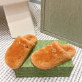 GG 26ss Loafers Rhinestones Orange Wool 612027