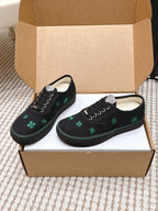 CD Saltwind Sneakers Black Four-leaf Clover Embroidery Canvas 632438