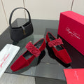 RV Belle Vivier Mary Janes Red Velvet 629887