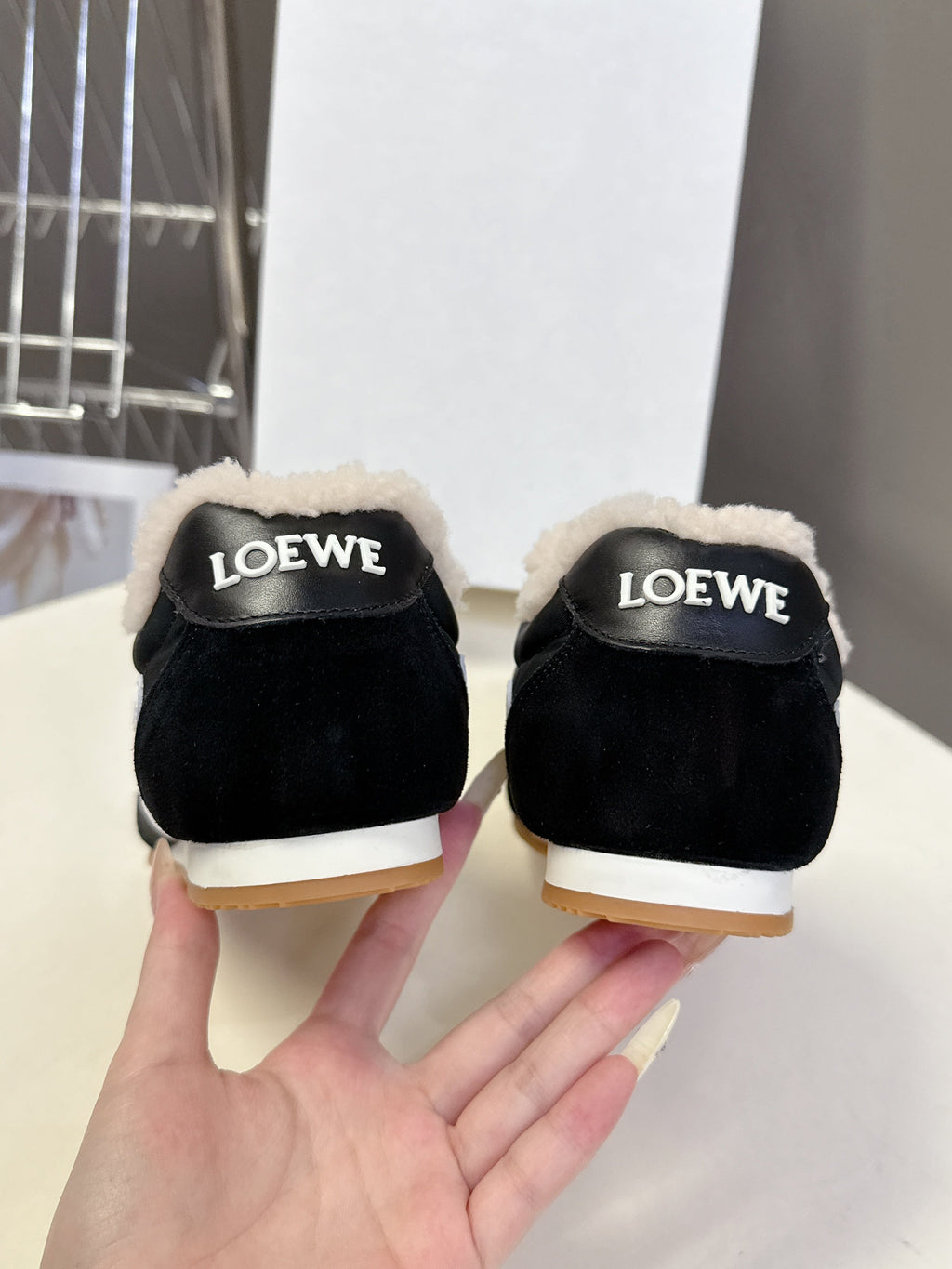 Loewe Ballet Runner 2.0 Sneaker Black Suede Shearing 536832