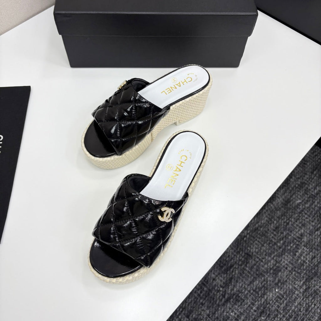 CC 25 Platform Slides Cowhide and Sheepskin 270783