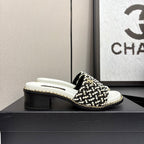 CC 25 Mid Heel Mules Pearl Cord and Lambskin 270775