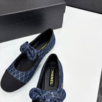 CC 25 Mary Jane Flats Fabric and Sheepskin 270785