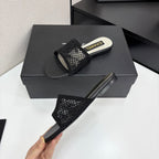 CC 25 Slippers Satin and Sheepskin 270798