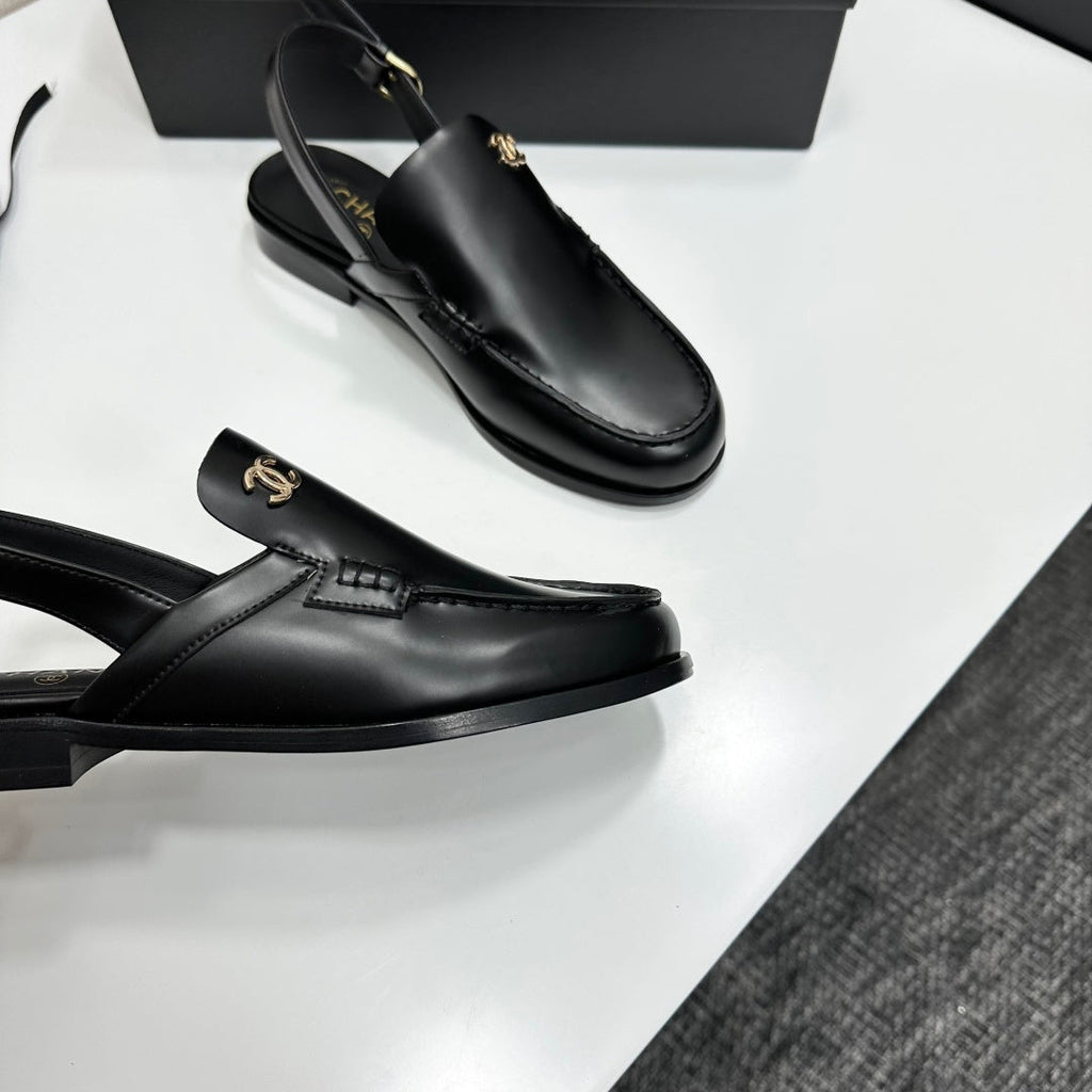 CC SS 2026 Pre Slingbacks Black Calfskin 630504