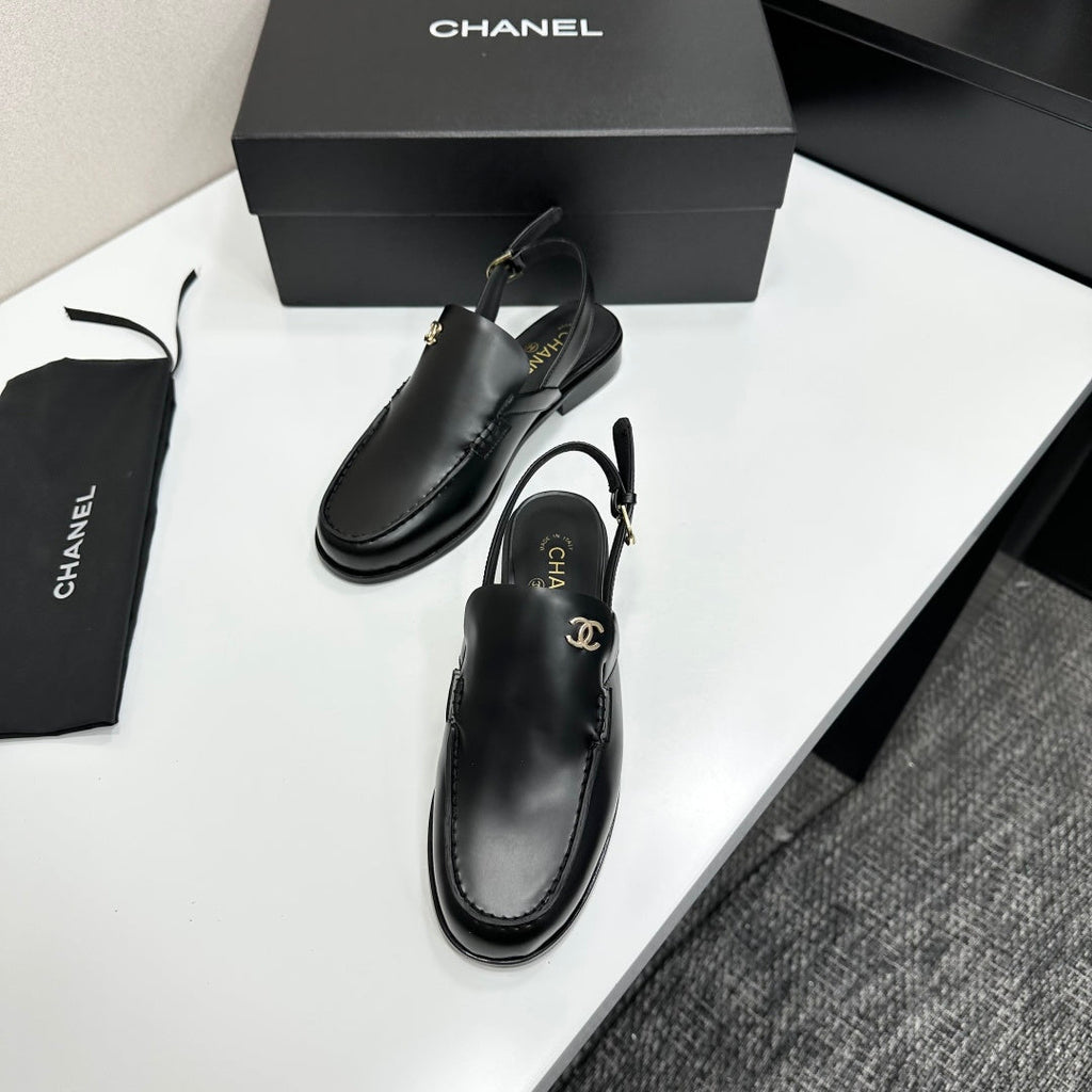 CC SS 2026 Pre Slingbacks Black Calfskin 630504