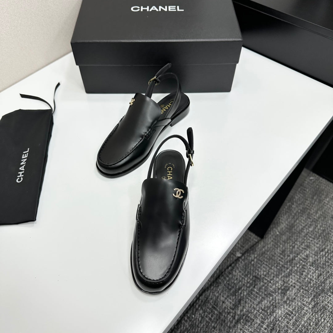 CC SS 2026 Pre Slingbacks Black Calfskin 630504