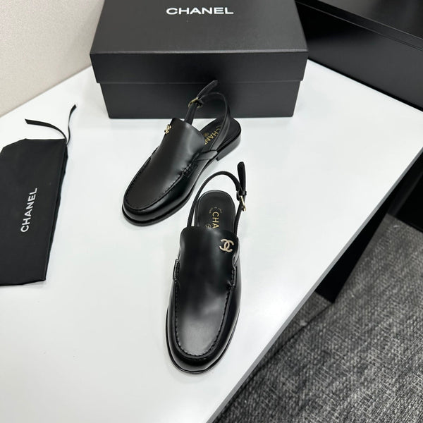 CC SS 2026 Pre Slingbacks Black Calfskin 630504