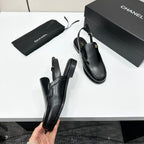 CC SS 2026 Pre Slingbacks Black Calfskin 630504