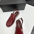 CC SS 2026 Pre Slingbacks Burgundy Calfskin 630506