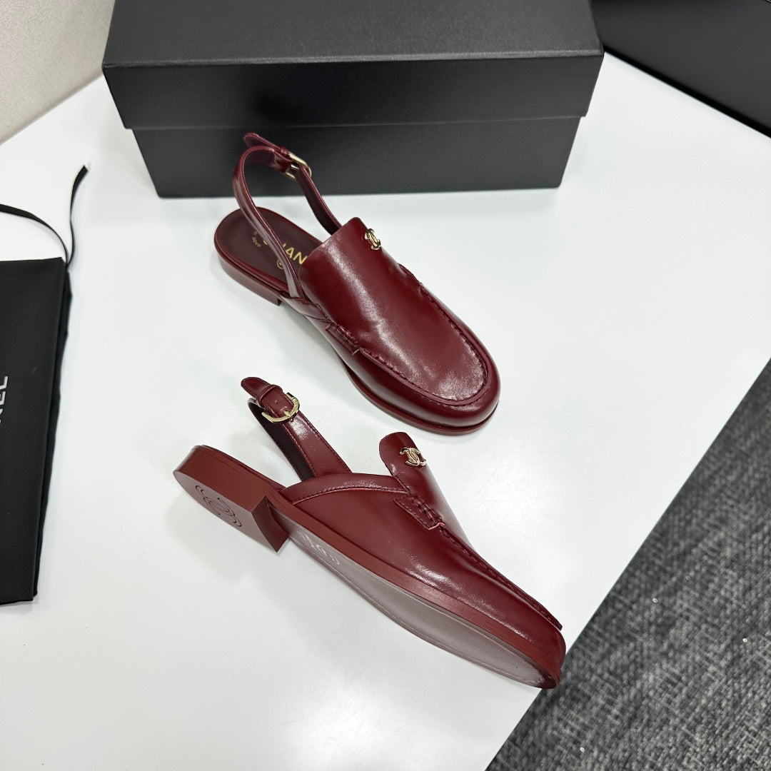 CC SS 2026 Pre Slingbacks Burgundy Calfskin 630506