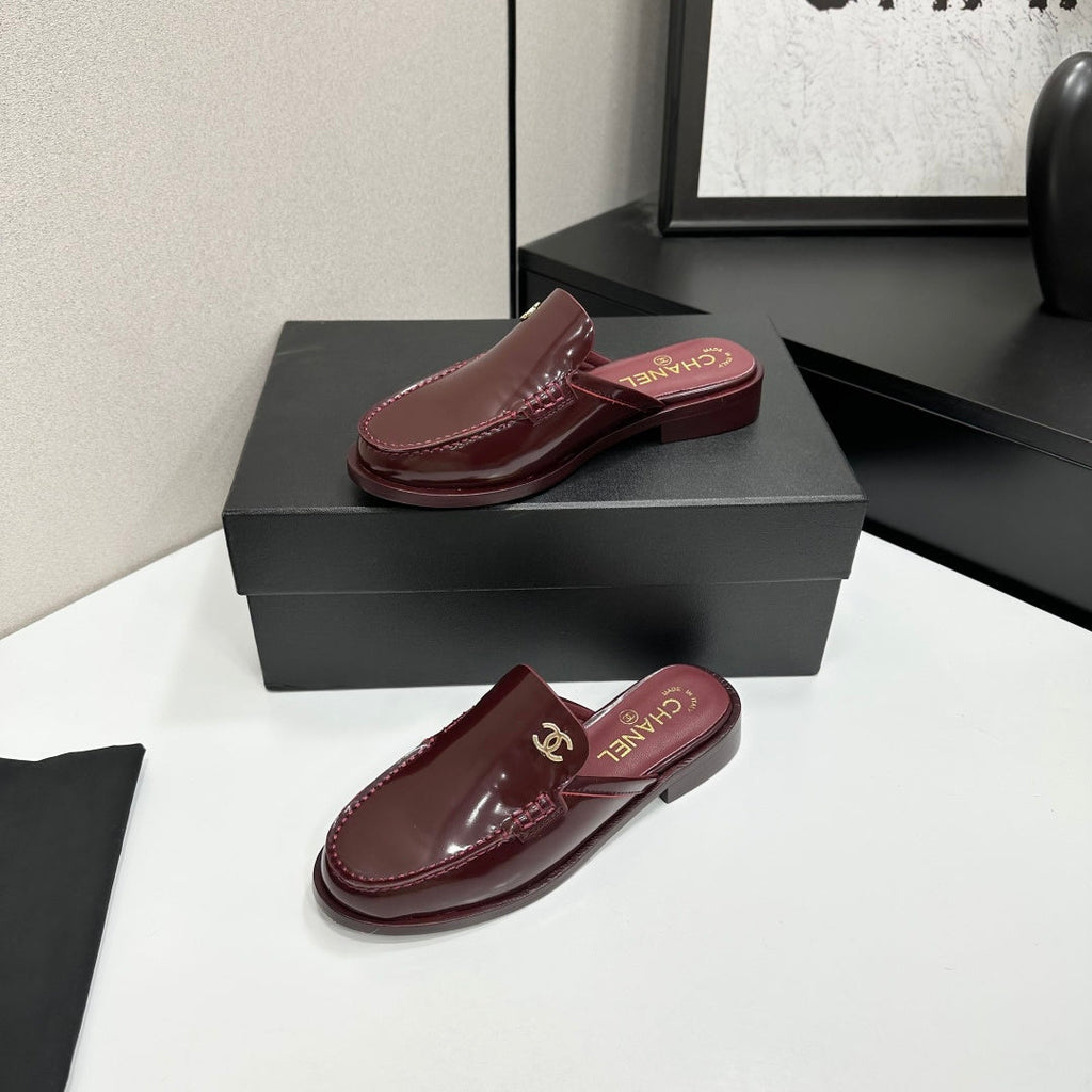 CC SS 2026 Pre Loafer Sandal Burgundy Calfskin 630476