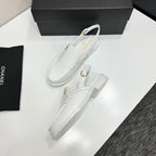 CC SS 2026 Pre Slingbacks White Calfskin 630479