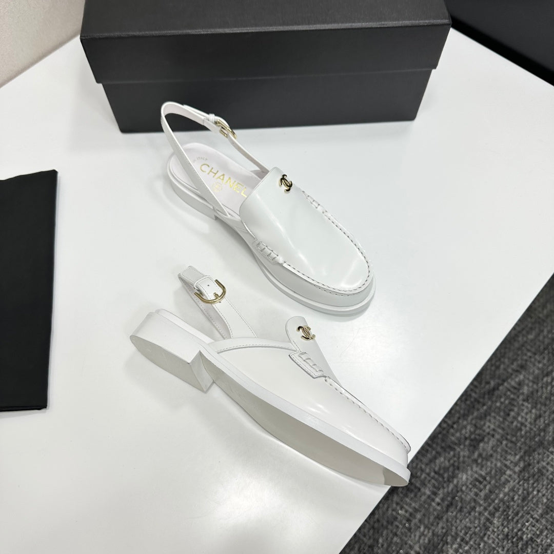 CC SS 2026 Pre Slingbacks White Calfskin 630479