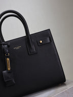 Sac De Jour Nano 26cm Black Grain Cowhide GHW