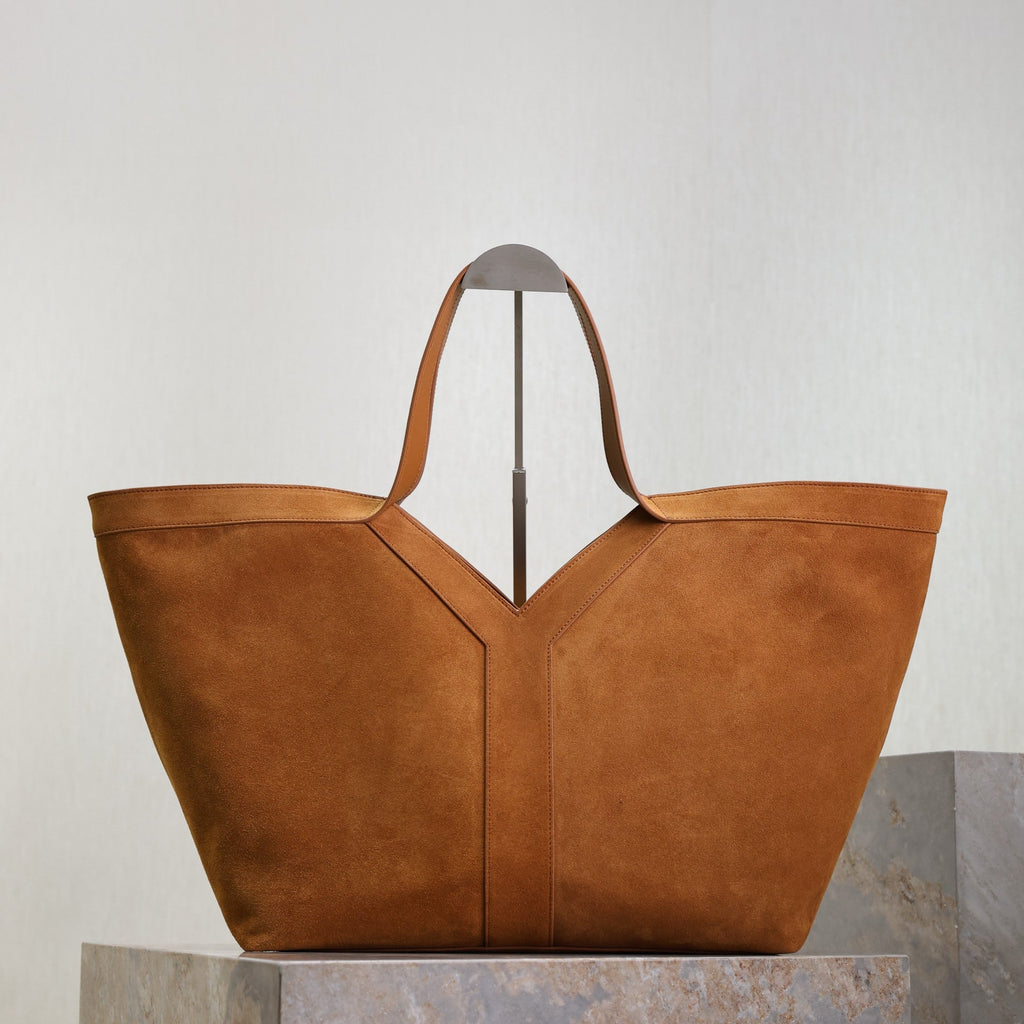 Y Tote Bag Brown Suede