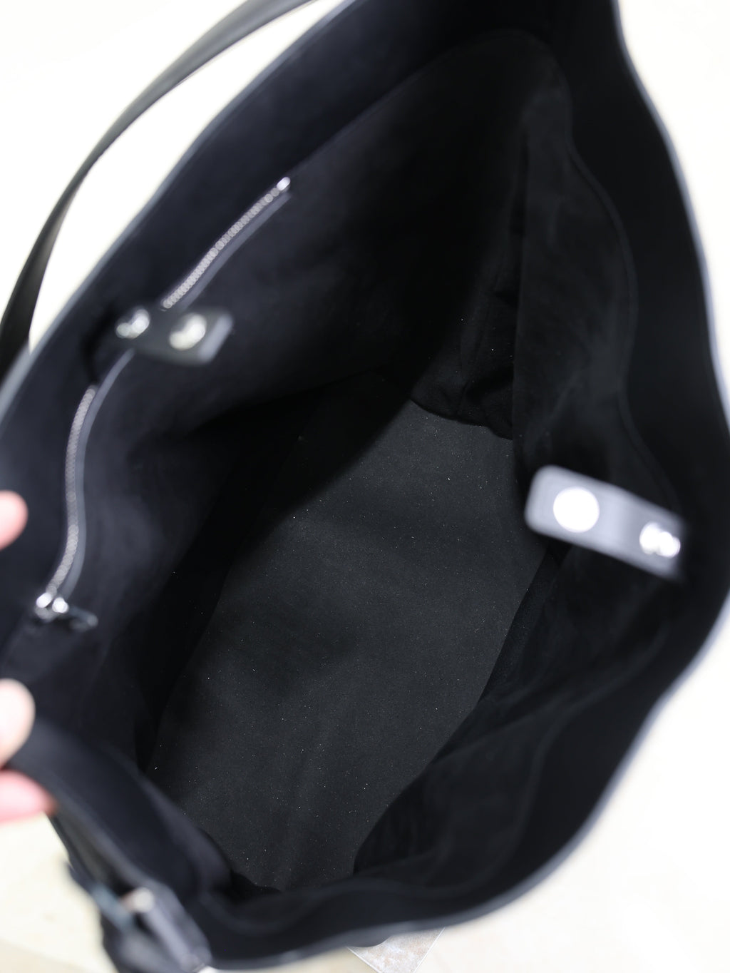 YSL Tag Hobo 31cm Black Cowhide