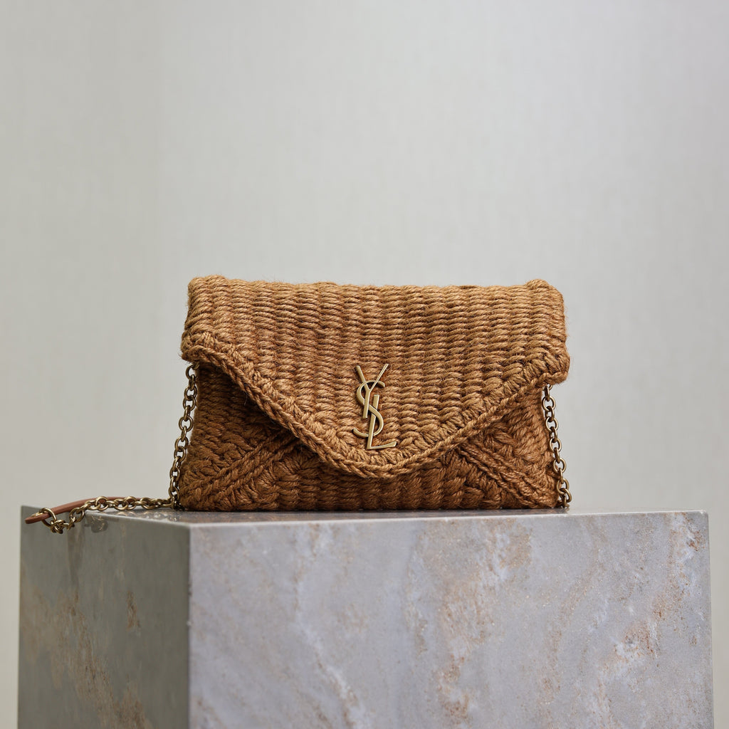 Calypso Bag 19cm Brown Rope Woven Leather