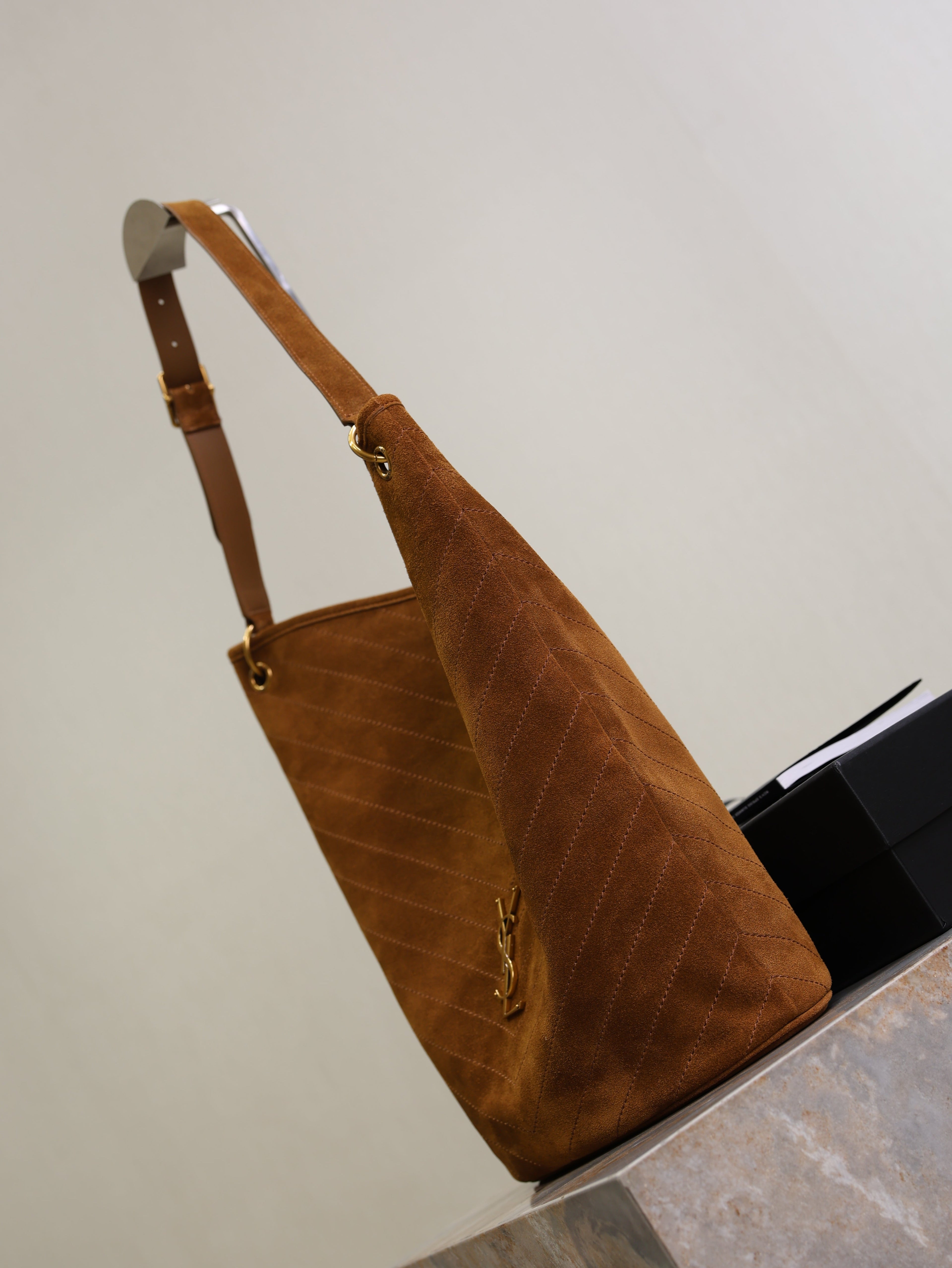 YSl Niki Supple Brown Suede