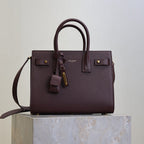 Sac De Jour Nano 26cm Dark Burgundy Grain Cowhide GHW